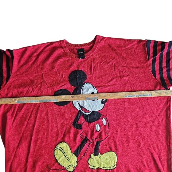 Disney Mickey Mouse Sweater Dress Sz 4X Red Striped Sleeves Plus Size Retro Y2K - Picture 12 of 15